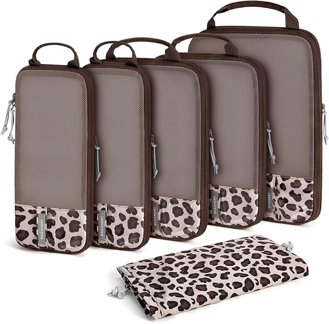 BAGSMART 6 Set /4 Set/2 Set Compression Packing Cubes for Travel, Lightweight Luggage Organizer Bags, Durable Space Saver Bag