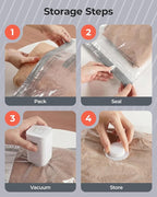 BAGSMART Vacuum Bags for Travel with Rechargeable Air Pump, Portable Space Saver Bags for Travel & Home, Vacuum Compression S