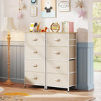 WLIVE Dresser with 4 Drawers, Storage Tower, Organizer Unit, Fabric Dresser for Bedroom, Hallway, Entryway, Closets, Sturdy S