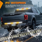 Nilight 48 Inch Truck Tailgate Strobe Light Strip Tail Emergency Bar Rear Window Warning Lamp Ultra-Bright Double Row 288 LED for Pickup Trailers Construction Vehicles Car SUV, Amber White