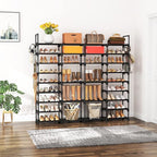 ROJASOP Large Shoe Rack Organizer for Entryway Closet 64-68 Pairs 9-Tier Heavy Duty Tall Garage Shoe Rack Shoe Shelf Shoes St