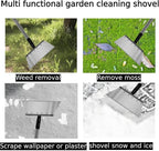 Multifunctional Garden Flat Shovel，57" Heavy Duty Stainless Steel Cleaning Tool with Adjustable Handle for Weeding, Lawn Edging, Snow/Ice Removal & Digging, Durable Outdoor Spade & Scraper