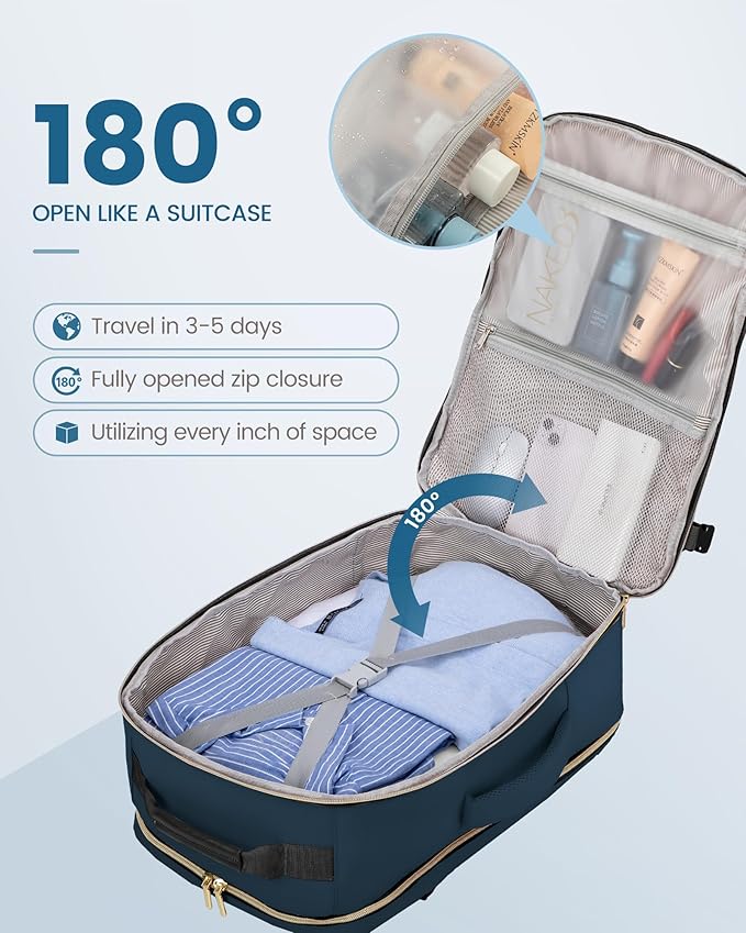 LOVEVOOK Travel Backpack for Women & Men 40L,Airline Approved Carry On Backpack Travel Essentials,TSA Carry on Luggage,Waterp