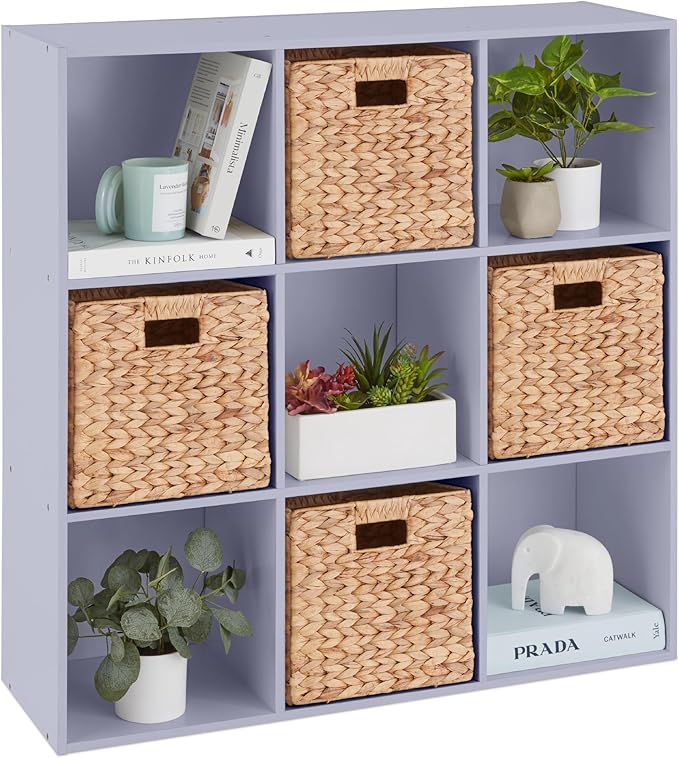 Best Choice Products Kids Bookcase 9-Cube Storage Organizer, 13.5in Shelf Opening, Bookshelf, Toy Storage, Customizable w/ 3 