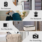 U+U 4 Set Compression Packing Cubes - Ultralight Travel Organizers, Space-Saving Suitcase Organizer, Expandable Packing Cubes