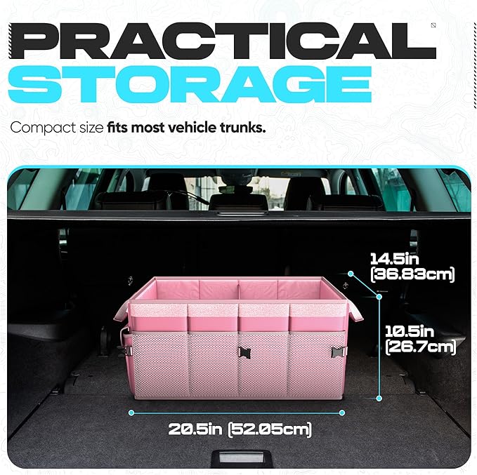 FORTEM Trunk Organizer For SUV Car Trunk Organizer, Foldable Storage, Car Accessories for Women Men, Collapsible Bag, Perfect C