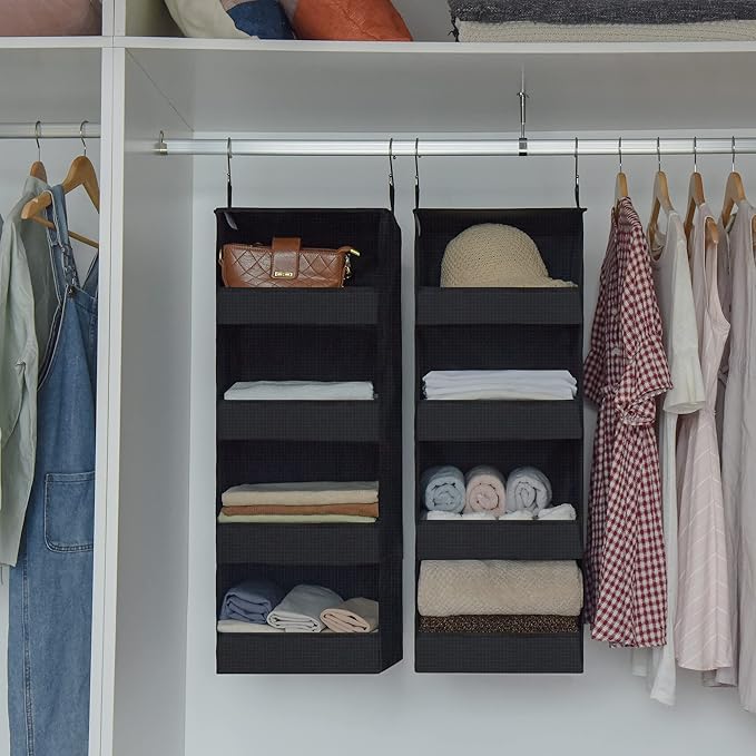 GRANNY SAYS 4-Shelf Hanging Organizer, Closet Hanging Shelves, Closet Hanging Storage Organizers, Organization for Bedroom, L