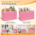 Large Toy Storage Box with Lid Upgraded Toy Chest Organizer with Removable PP Divider Foldable Toy Bin for Kids Boys Girls Li