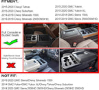 JKCOVER Compatible with (2014 2015 2016 2017 2018) Chevy Silverado/GMC Sierra， (2015-2020) Chevy Suburban/Tahoe/GMC Yukon Center Console Organizer Tray Accessories - Full Console w/Bucket Seats ONLY