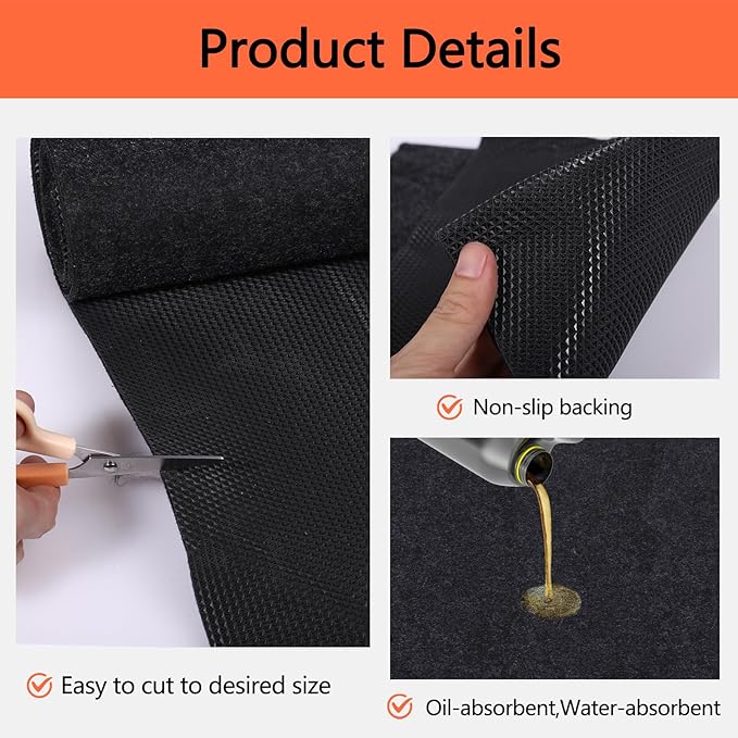 Oil Spill Mat, 36×60 Inch Garage Floor Mat for Under Car, Waterproof, Reusable Washable Premium Oil Absorbent Pads Protects F