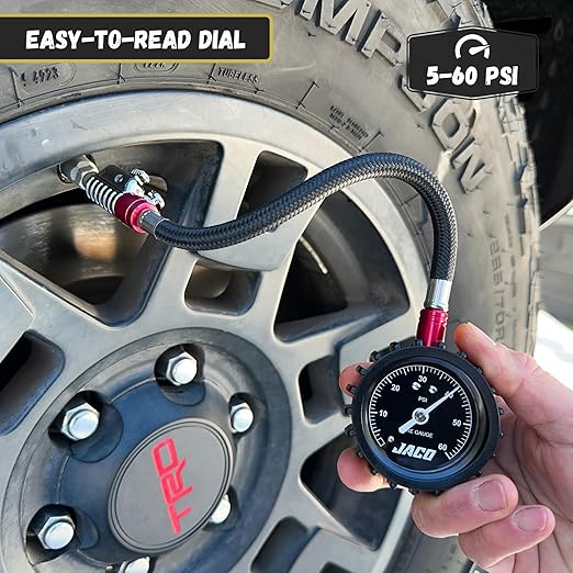 JACO ElitePro-X Tire Pressure Gauge with Lightning Chuck (60 PSI)