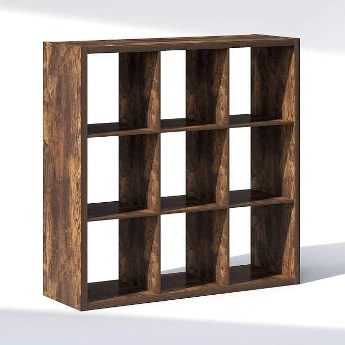 Furinno Cubic Closet Organizers and Storage, 9-Cube Closet Organizer, Open Shelf Closet Storage, Extra Thick Frame for Wardro
