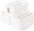 3-Pcs Shelf Baskets for Organizing, Closet Organizer Bins, Small Woven Baskets, Rope Toy Basket, Storage Basket for Shelves, 