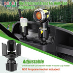 10L0L 2PC Universal Golf Cart Propane Heater Cup Holder for Yamaha EZGO Club Car, Adjustable Expandable Cup Holder and Base, 