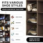 Simple Houseware 20 Section Shelves Hanging Shoes Organizer Holder for Closet, Brown