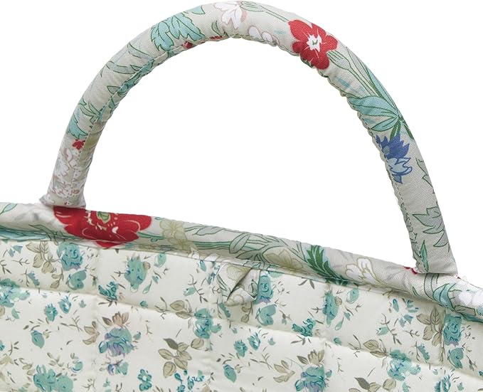 Boho Fabric Storage Basket, Large Capacity Laundry Basket, 12.2'' x 10.23'' x 10.23'' Collapsible Laundry Hamper with Easy Ca