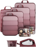 Veken 9/11 Set Compression Packing Cubes for Travel Essentials,Compressible Expandable Large Luggage Suitcase Organizer Bags 