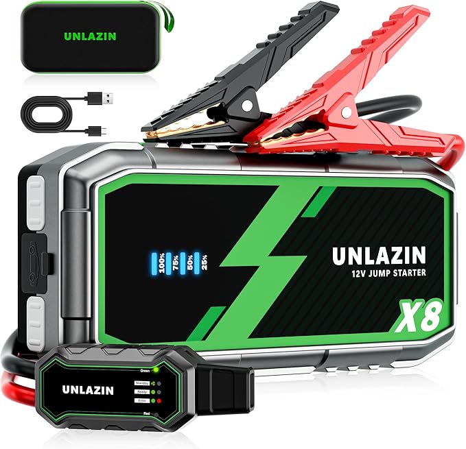 X8 Jump Starter 8000A Battery Jumper Starter Portable with Force Start, 12V Car Starter Jump Box & Battery Booster for All