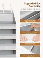 Criusia Over The Door Organizer, Heavy-Duty 6-Shelf Hanging Storage with 13 Mesh Pockets, 55lbs Capacity Behind The Door Stor