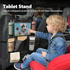 2PCS Car Backseat Organizer with 10" Tablet Holder, Waterproof Oxford Fabric Auto Back Seat Protector Kick Mat, Multi-Pocket Back Seat Organizer Storage, Travel Car Accessories (Small Pocket)
