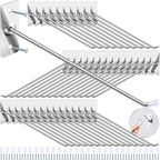 40 Pcs 10"/25CM Stainless Steel Wall Mounted Hooks with Protective Caps and Screws, Coat Bag Hat Utility Hook, Garage Tools S