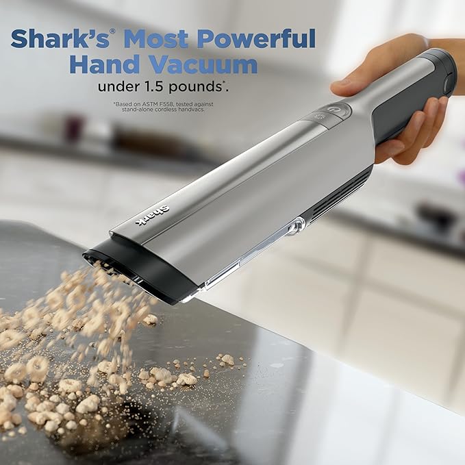 Shark WANDVAC Power PET Cordless Hand Vac, Ultra-Lightweight & Portable with Powerful Suction & Boost Mode, NEW FurFins Tool 