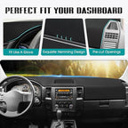 FIILINES Dash Cover for 2004-2012 Nissan Titan (Without Cutout for Navi/Sensor), Dashboard Mat Accessories Dash Cover Sunshad