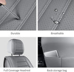 Car Seat Covers, Waterproof Horizontal Stripes Automotive Seat Covers, Universal Anti-Slip Car Seat Protectors for Most Cars 