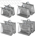 CINPIUK Handbag Dust Bags Clear Purse Storage Organizer for Closet Small to Extra Large Handbags Dust Free Bags Hanging Zippe