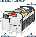 Femuar Car Trunk Organizer, Car Storage Organizer with Large Capacity Waterproof Collapsible Trunk Organizer for Car Suv/Jeep/