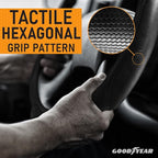Goodyear Bus and Truck Steering Wheel Cover (18 INCHES) – Semi Truck, Vegan Leather Grip, Non-Slip, Comfortable, Heavy-Duty P