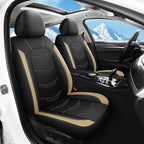 Beige Seat Covers,Sport and Breathable Seat Covers, Anti-Slip Universal Fit Automotive for Cars Sedan SUV and Truck(2 Pieces,