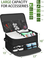 CAMPLAND 2 Layer Trunk Organizer, Waterproof Car Locker for 2 Pair Shoes, Durable Trunk Storage for Balls, Tees, Clothes,