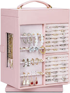 AKOZLIN 360° Rotating Jewelry Box 6-Tier Organizer Functional Jewelry Storage Case for Women Girls Ring Necklace Earring Brac