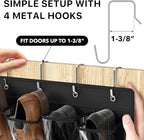 Simple Houseware 24 Pockets Large Clear Pockets Over The Door Hanging Shoe Organizer, Black (56" x 22.5")