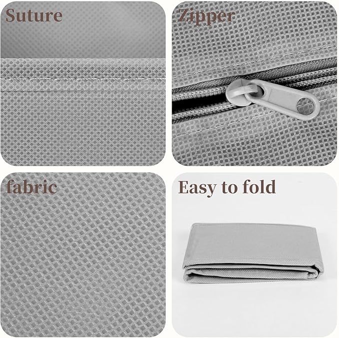 Drawer Organizer Clothes, 16 Pack Dresser Organizer Bins, Foldable Closet Organizers and Storage Fabric Dresser Bins, Shallow