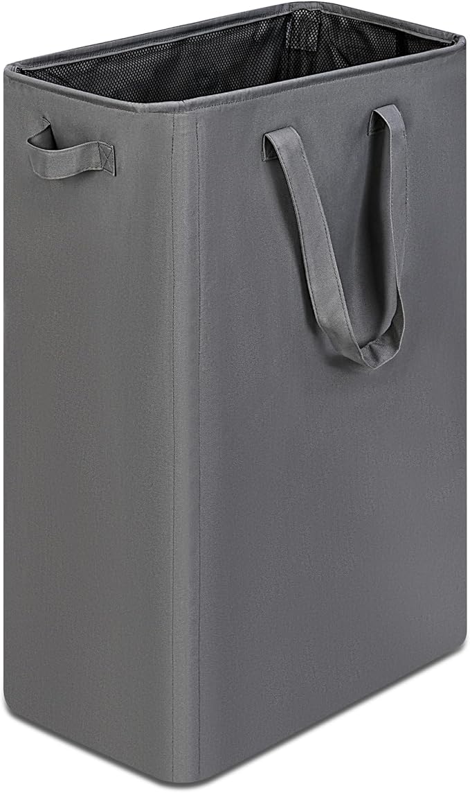 efluky Slim Laundry Basket, Narrow Laundry Hamper with Handles, Collapsible Dirty Clothes Hamper, Tall Laundry Bin for Laundr