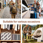 8 Set Compression Packing Cubes for Travel Essentials,Suitcase Organizer Bags, Carry-On Luggage Accessories with Laundry & To