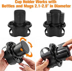 Double Cup Holder for Car, 2 in 1 Extra Cup Insert with Expandable Base, Multifunctional Extender Expander Adapter with Elast