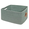 COMFY-HOMI Cotton Rope Woven Basket with Handles for Shelves,Toys,Book, Cloth Storage Baskets for Organizing-17" x 13" x 7.5"