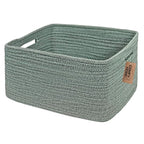 COMFY-HOMI Cotton Rope Woven Basket with Handles for Shelves,Toys,Book, Cloth Storage Baskets for Organizing-17" x 13" x 7.5"
