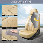 Car Seat Covers Full Set,Breathable and Waterproof Faux Leather Automotive Seat Covers for Cars,Luxury Universal Fit Seat Cov