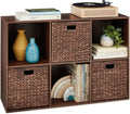 Best Choice Products 6-Cube Storage Organizer, 13.5in Shelf Opening, Bookcase, Display Shelf, Customizable w/ 3 Removable Bac