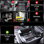 Center Console Organizer Compatible with 2019-2022 GMC Sierra/Chevy Silverado 1500 and 2020 2021-2023 Sierra/Silverado 2500HD/3500HD Accessories, Armrest Tray (Full Console w/Bucket Seats ONLY)