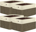 BALEINE 4 Pack Fabric Closet Storage Bins for Shelves, Linen Closet Organizers and Storage, Decorative Baskets for Organizing