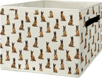 Belgian Malinois Gifts Storage Bins & Boxes with Handles, Dog Mom Dad Lovers Gifts Foldable Basket for Organizing, Dog Collap