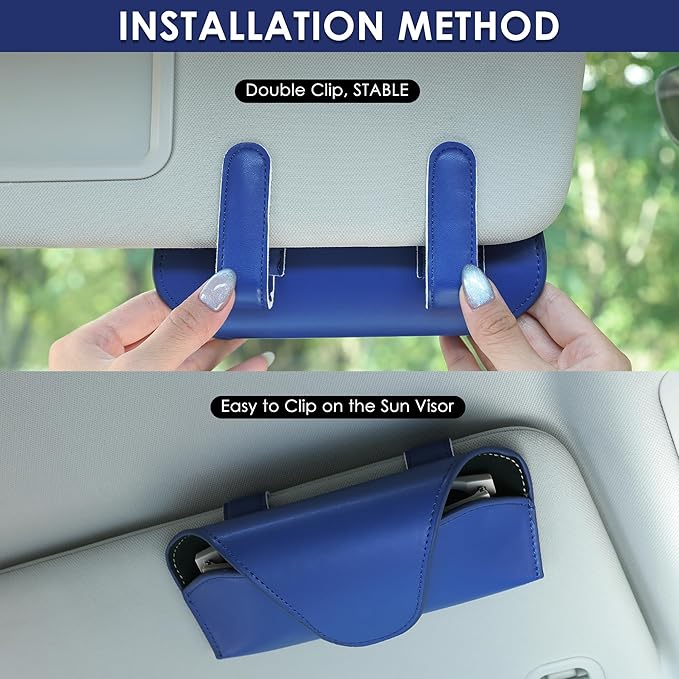 Sunglass Holder for Car Visor, Car Sunglasses Holder Eyeglasses Holder for Visor Accessories