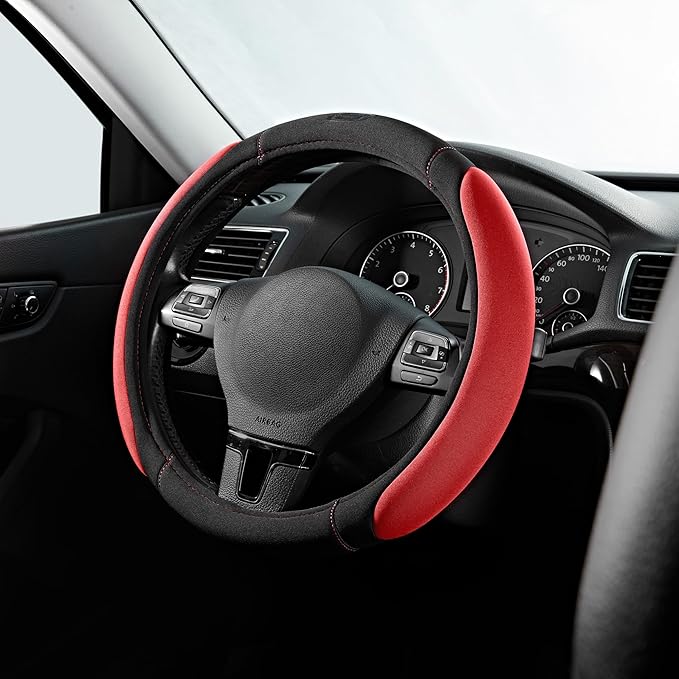 Skechers Steering Wheel Cover,Memory Foam Car Steering Wheel Cover,14.5-15inch Anti-Slip Safety Comfortable Desgin, Universal