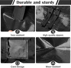 6 Pack Moving Bags with Full-Open Side Zipper, Extra Large 93L Heavy Duty Waterproof Foldable Storage Totes for College Dorm,