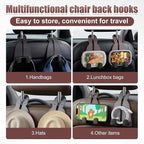 2 Pack Car Seat Back Double Hook, Headrest Hooks for Car, 2026 New Car Seat Back Organizer Storage Hook for Handbag, Purse, Coat Bags, and Accessories